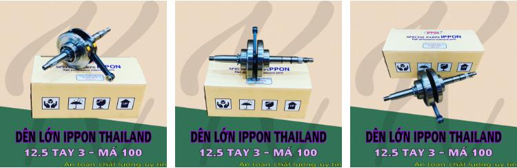 Dên đôn IPPON 12.5 tay 3 , má 100 Thái Lan dành cho xe Wave , Dream , Cup , 67 , CD , CL