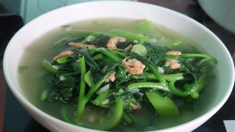 Canh mồng tơi tôm khô