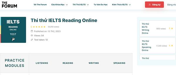 ielts reading test online