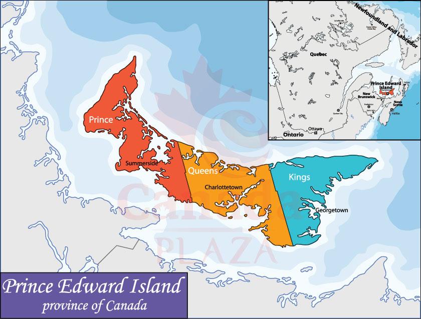 Bản đồ Prince Edward Island