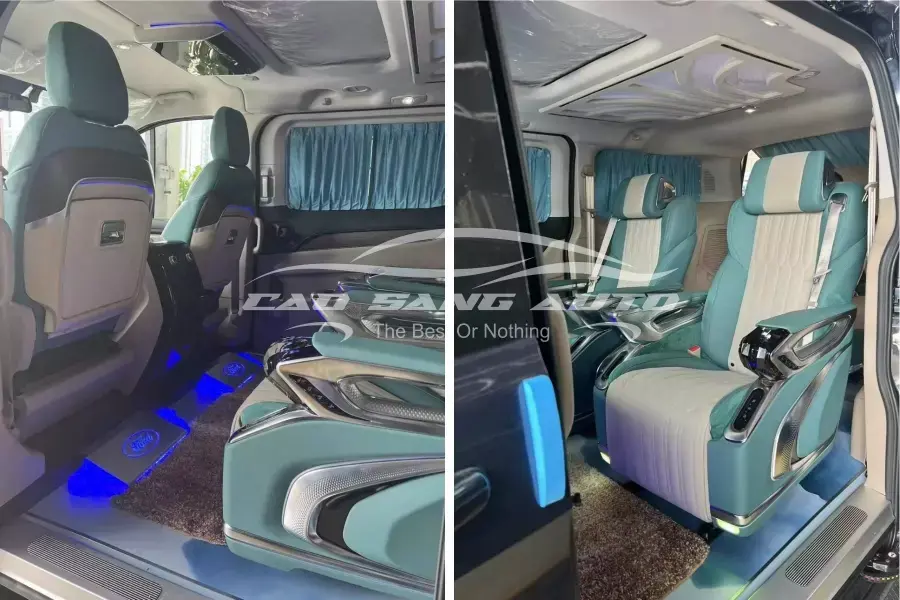 Độ ghế limousine xe Viloran