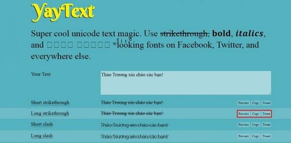 Cách viết chữ đậm trên Facebook bằng việc sử dụng công cụ YayText